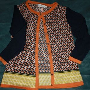 Funky Button up Cardigan with Gold Accent